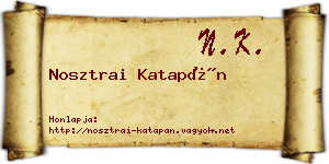 Nosztrai Katapán névjegykártya